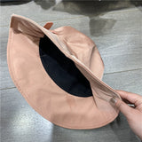 Daiiibabyyy New Spring Satin Advanced Sense Solid Street Lady Sun Cap Men Women Leisure Hat