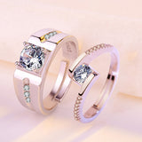 Classic Couple Rings For Men Women CZ Stone Trendy Wedding Lovers' Ring Jewelry Romantic Valentine's Day Present Ring Accessory daiiibabyyy