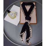 2021 New Multi Wearing Autumn and Winter Season Letter Scarf For Woman Fashion Korean Jewelry Unusual Headband Party Small Scarf daiiibabyyy