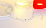 Daiiibabyyy Simple Balls Silvery Color Twist Chain Anklets for Women Classic 2mm Width Chain Foot Silver Plated Jewelry Gift for Girls