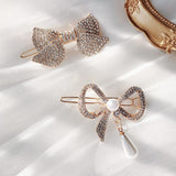 Hair Clips for Women Fashion Charm Bow Pearl Hairpin Simple Tassel Crystal Hair Pin Accessories for Women Jewelry Wholesale daiiibabyyy