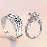 Classic Couple Rings For Men Women CZ Stone Trendy Wedding Lovers' Ring Jewelry Romantic Valentine's Day Present Ring Accessory daiiibabyyy