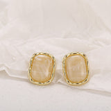 Round ball Beads Natural Stone Stud Earrings For Women Elegant Fashion Jewelry Brincos Aretes Female Dropping daiiibabyyy