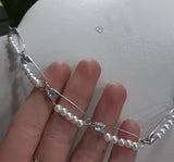 Hip hop Punk Metal Safety Pin Imitation Pearl Beaded Collar Chokers For Women Fashion Gothic Jewelry Accessories Femme Collares daiiibabyyy