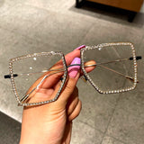 Myopia Hyperopia Women Sunglasses Vintage clear lens glasses ladies luxury rhinestone eyeglasses men optical Shades daiiibabyyy