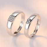 Classic Couple Rings For Men Women CZ Stone Trendy Wedding Lovers' Ring Jewelry Romantic Valentine's Day Present Ring Accessory daiiibabyyy