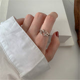 New Index Finger Open Ring For Women Designer Ins Trend Cold Wind Simple High-End Fashion Personalized Jewelry Neutral Gift daiiibabyyy