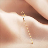 New Ear Needle Wrap Crawler Hook Earrings for Women Surround Auricle Diagonal Stud Copper Inlaid Zircon Piercing Earrings /1 Pc daiiibabyyy