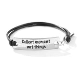 2021 New Engraved Leather Bracelet For Men Black Color customize Stainless Steel Bracelets For Women Men ID Bracelet Gift Party daiiibabyyy