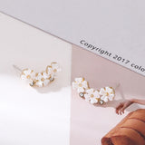 South Korean women sweet gentle temperament and character flower earrings stud earrings daiiibabyyy