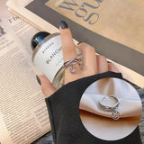 Rings for Women Individual Character Adjustable Letter Rings Jewelry Accessories Wholesale daiiibabyyy