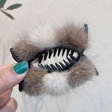 Hairball Plush Hair Claws Crab Winter Hairpin Ponytail Bun Hair Clamps New Hair Claws Cute Hairpin Fashion Hair Accessories daiiibabyyy
