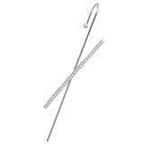 New Ear Needle Wrap Crawler Hook Earrings for Women Surround Auricle Diagonal Stud Copper Inlaid Zircon Piercing Earrings /1 Pc daiiibabyyy