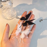 2022 Fashion Fine Black White Big Butterfly Collares Choker Simple Transparent Fishing Line Necklaces For Women Popular Jewelry daiiibabyyy