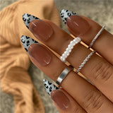 17KM Retro Silver Color Flower Butterfly Skull Rings Set For Women Men Punk Hiphop Animal Angel Wings Finger Rings Gift Jewelry daiiibabyyy