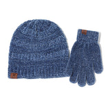 Winter Beaine Hat Glove set For Women Chenille Kitted Winter Hats Set Thicken Solid Pink Hats For Girls Thicken Beanies caps daiiibabyyy