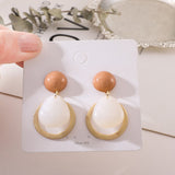South Korea fashion stud earrings baroque teardrop-shaped restoring ancient ways ms earrings daiiibabyyy