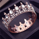 Daiiibabyyy Gold Purple Queen King Bridal Crown For Women Headdress Prom Pageant Wedding Tiaras and Crowns Hair Jewelry Accessories