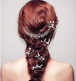 Daiiibabyyy 3 Pcs Wedding Hairpins Bridal Pearl Flower Crystal Hair Pins Bridesmaid Gift Hairdressing Metal Women Girl Hair Accessories