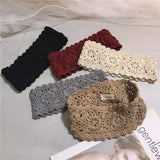 Daiiibabyyy Lace Headband Knitted Wool Woven Headband Korean Ins Retro Fairy Hair Accessory Spring and Summer Mori All-Matching