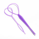 Popular 1SET Ponytail Creator Plastic Loop Styling Tools Black Topsy Pony Topsy Tail Clip Hair Braid Maker Styling Tool Fashion daiiibabyyy