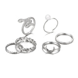 4-8Pcs/set Punk Finger Rings Minimalist Smooth Gold/Silver Geometric Metal Rings for Women Girls Party Jewelry Bijoux Femme daiiibabyyy