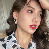 Earrings Diamond Dangler For Women Stick Drop Zircon Ear Cuffs Girls Gold/Silver Color Rhinestone Earring wedding Jewelry