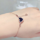 Hot Sale Super Shine Inlaid Rhinestone Heart Bracelet for Women Cubic Zircon Temperament Colar Stylish Vogue Pendant daiiibabyyy