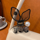 Female Summer Bangs Shark Clip Korea Adjustable Mesh Rabbit Ear Hair Claws Accessories for Women Small Side Girls Hairpin daiiibabyyy