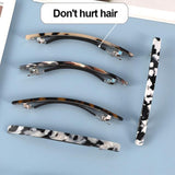 Women Fashion Leopard Acetate Geometric Hair Clips Vintage Hairpins Long Barrettes All Match Fashion Hair Accessories Gifts daiiibabyyy