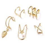 New Ear Needle Wrap Crawler Hook Earrings for Women Surround Auricle Diagonal Stud Copper Inlaid Zircon Piercing Earrings /1 Pc daiiibabyyy