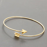 New Korean Women Ladies Arrow Bangle Cuff Bracelets Jewelry Open Adjustable Arrow Bracelet Bangles Pulseiras Bijoux  Wholesale daiiibabyyy