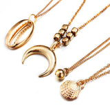 Multi-layer Shell Pendant Necklace for Women Choker Goth Aesthetic Boho Vintage Collier Femme Fashion Summer Jewelry Goth daiiibabyyy