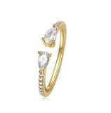 Daiiibabyyy Fashion Rhinestone Flower Butterfly Open Rings For Women New Jewelry Creative Adjustable Ring