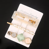 Ins Fashion 1Set Women Girls Elegant Pearls Hair Clips Sweet Headwear Hair Ornament Hairpins Barrettes Hairgrip Hair Accessories daiiibabyyy