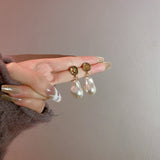 2022 Korean Irregular Imitation Pearl Geometric Drop Earrings Brincos Bijoux Fashion Party Jewelry For Women Girl Dangle Earring daiiibabyyy
