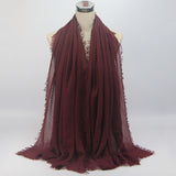 wholesale price 70*180cm women muslim crinkle hijab scarf femme musulman soft cotton headscarf islamic hijab shawls and wraps daiiibabyyy