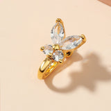 1Pc Crystal Butterfly Fake Nose Ring Non Piercing Clip On Nose Ring Indian Style Nose Cuff Fake Piercing Septum Nariz Jewelry daiiibabyyy