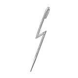 New Ear Needle Wrap Crawler Hook Earrings for Women Surround Auricle Diagonal Stud Copper Inlaid Zircon Piercing Earrings /1 Pc daiiibabyyy