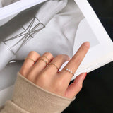 Hiphop/Rock Metal Geometry Of Circular Ring Open Forefinger Punk Accessories Buckle Joint Tail Ring Women Jewelry Gifts
