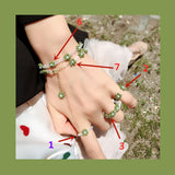 Fresh new Avocado Green Flower Bracelet for Spring 2022, Korean Fashion Woman for Bracelet, Colorful Beaded Flower Jewelry Gift daiiibabyyy