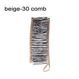Daiiibabyyy Woman Hair Comb Banana Hairpin Fashion Simple Black Oval PE Plastic Hairpin Vertical Clip Ponytail Holder Hair Accessories