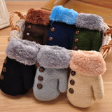 Kids Gloves for 0-3 Years Baby Cotton Toddler Boy Girl Keep Warm Gloves Newborn Winter Thicken Mittens  Children  Wrist length daiiibabyyy