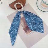 2022  Pearl Elastic Rubber Bands For Girl Bow Print Fashion Hair Accessories Hair Ties 2021 New Korea Women Hair Ropes 28 Style daiiibabyyy