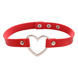 New Women Punk Gothic PU Leather Choker Chain Heart Buckle Collar Necklace Fashion Party Jewelry Neck Accessories 2022 daiiibabyyy