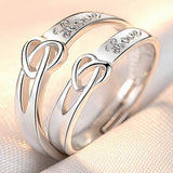 Classic Couple Rings For Men Women CZ Stone Trendy Wedding Lovers' Ring Jewelry Romantic Valentine's Day Present Ring Accessory daiiibabyyy