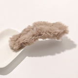 Winter Korean Elegant Plush Duckbill Clips Hair Accessories Solid Color Hair Clips Temperament  Hair Clip Plush Duckbill Clips daiiibabyyy