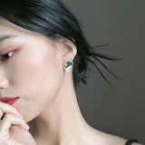 Japan and South Korea's New fashion earring geometric asymmetry clouds Star Moon lady stud earrings  SHANGZHIHUA daiiibabyyy
