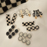 2PC Women Fashion Plaid Hair Clips Long Barrettes Seamless Hairpin for Women Girls Korean Fashion Hair Pin Hair Accessories Gift daiiibabyyy