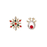 New Stylish Crystal Christmas Elk Stud Earrings For Women Fashion Zircon Deer Earring Girl New Year Party Jewelry Christmas Gift daiiibabyyy